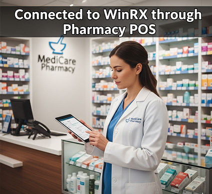 Pharmacy POS integrated with WinRx software in Canadian pharmacy